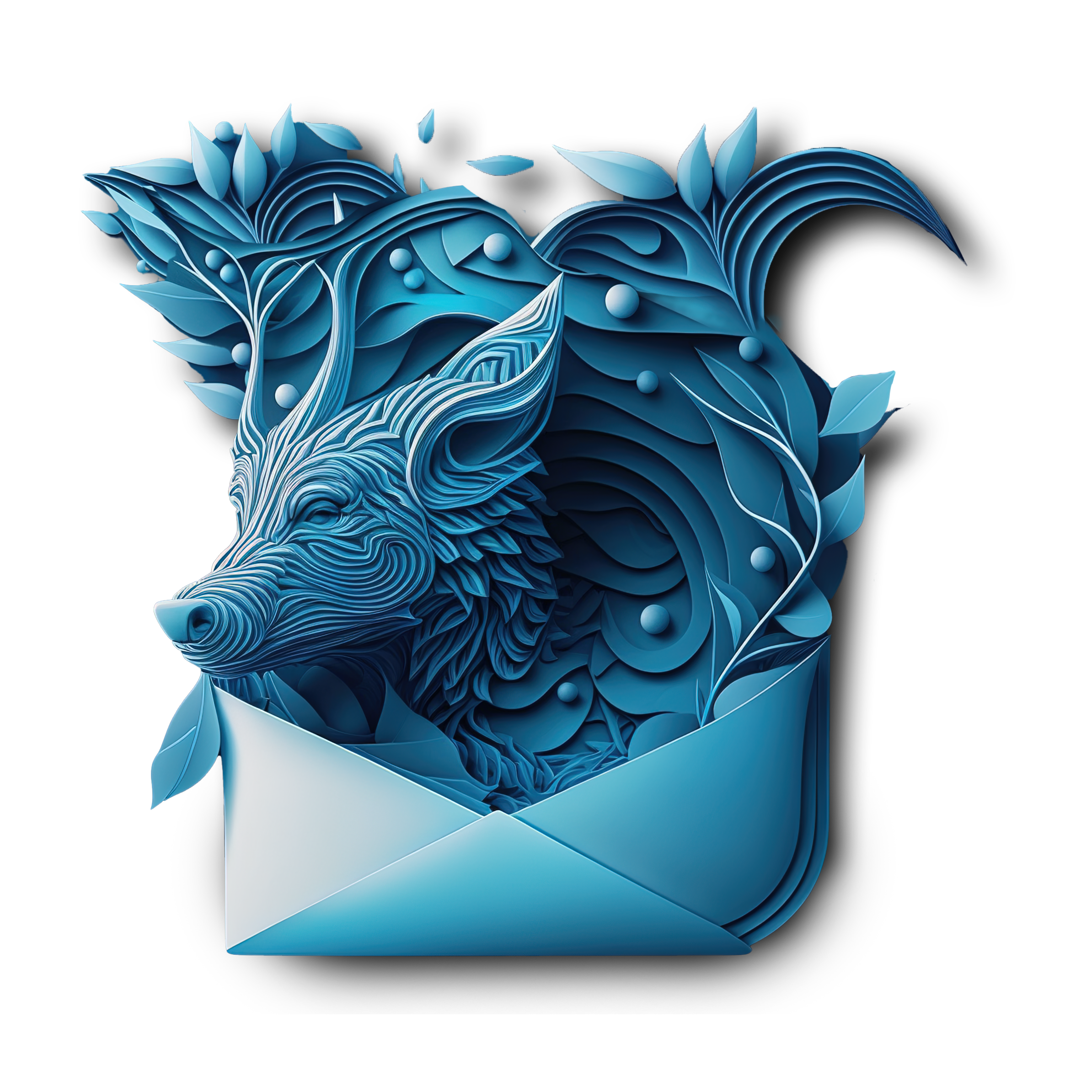 Graafiline disain ja 3D illustratsioon, mis kujutab kontaktivõimalusi Sidisainiga